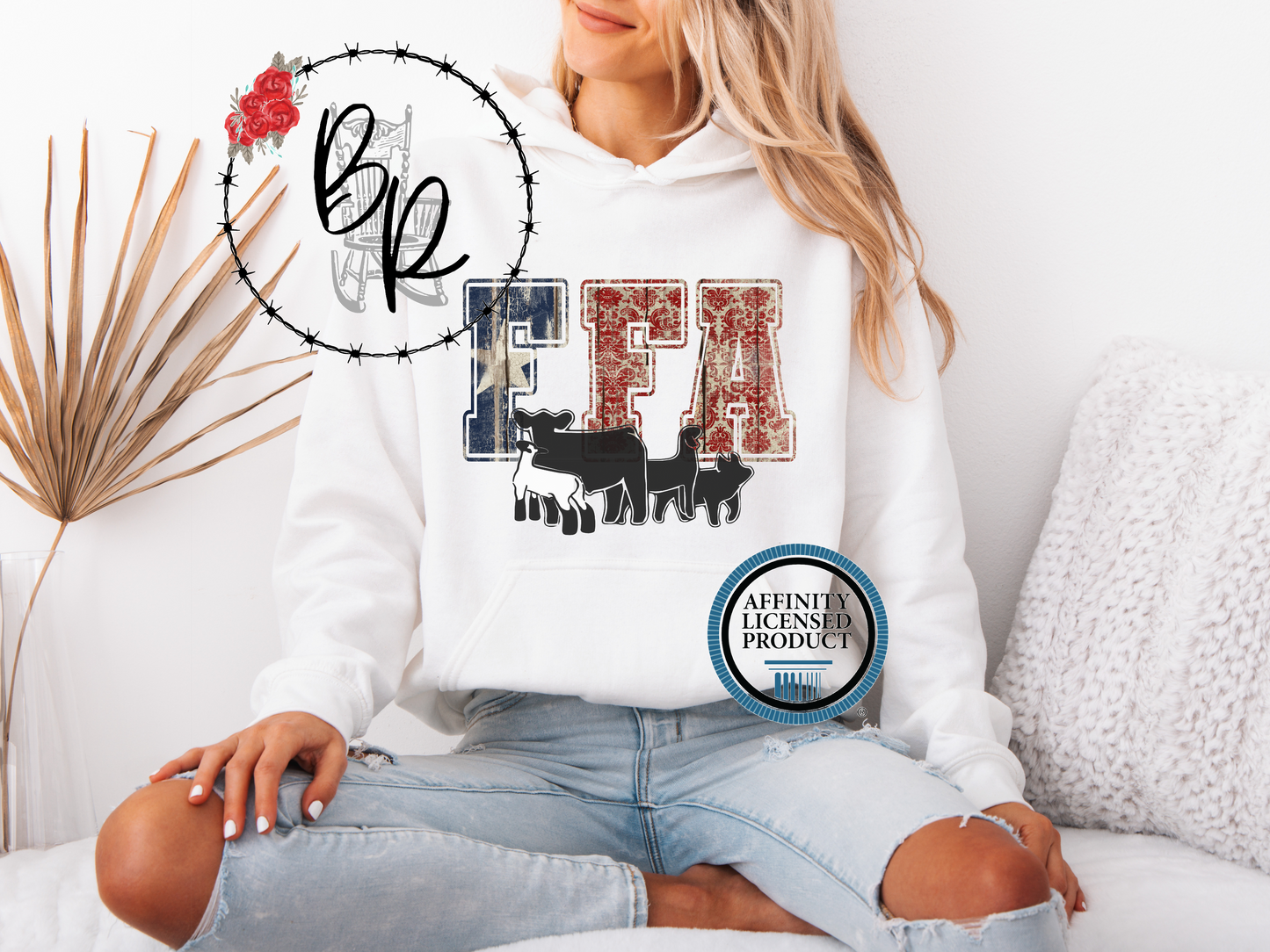 FFA Texas Star with Multi Animals Stockshow Stock Show Hoodie