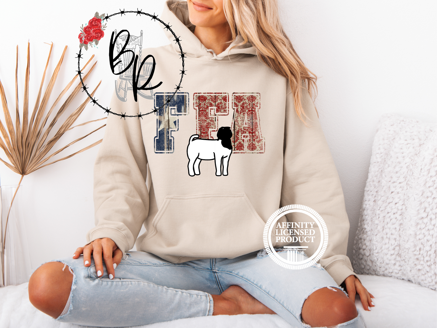 FFA Texas Star with Goat Stockshow Stock Show Hoodie