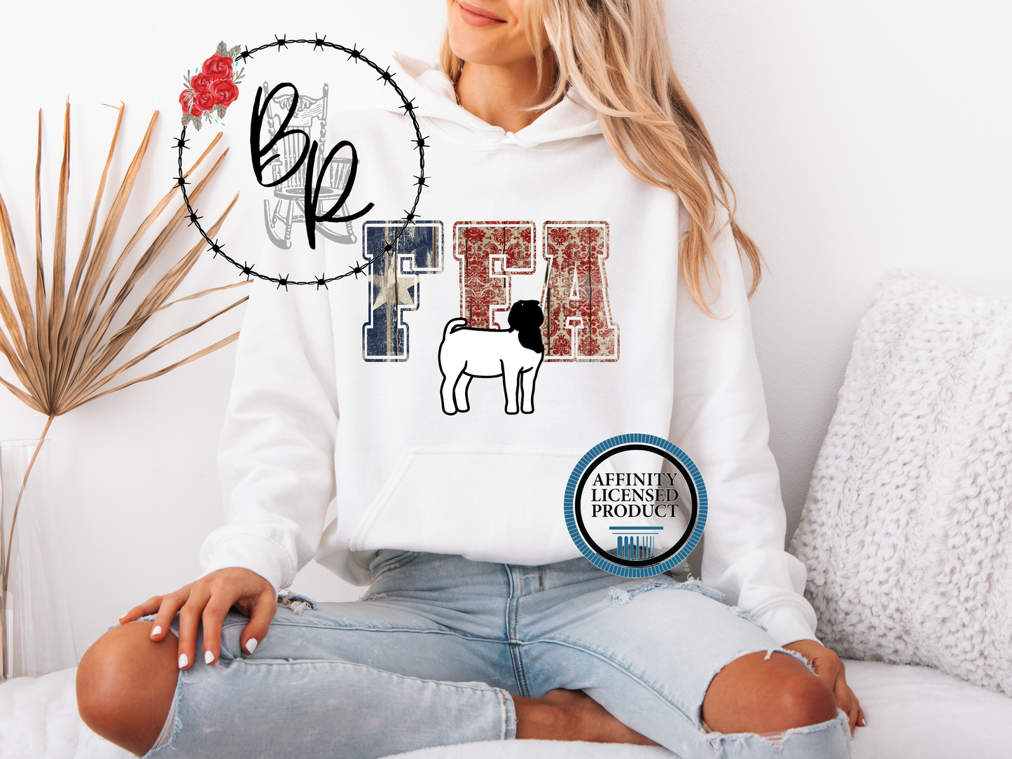 FFA Texas Star with Goat Stockshow Stock Show Hoodie