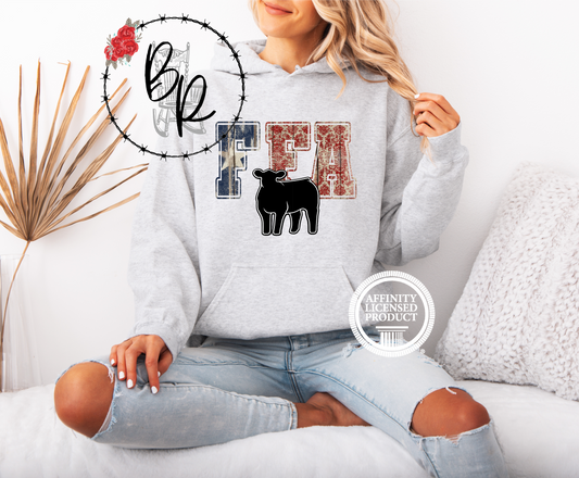 FFA Texas Star with Heifer Stockshow Stock Show Hoodie