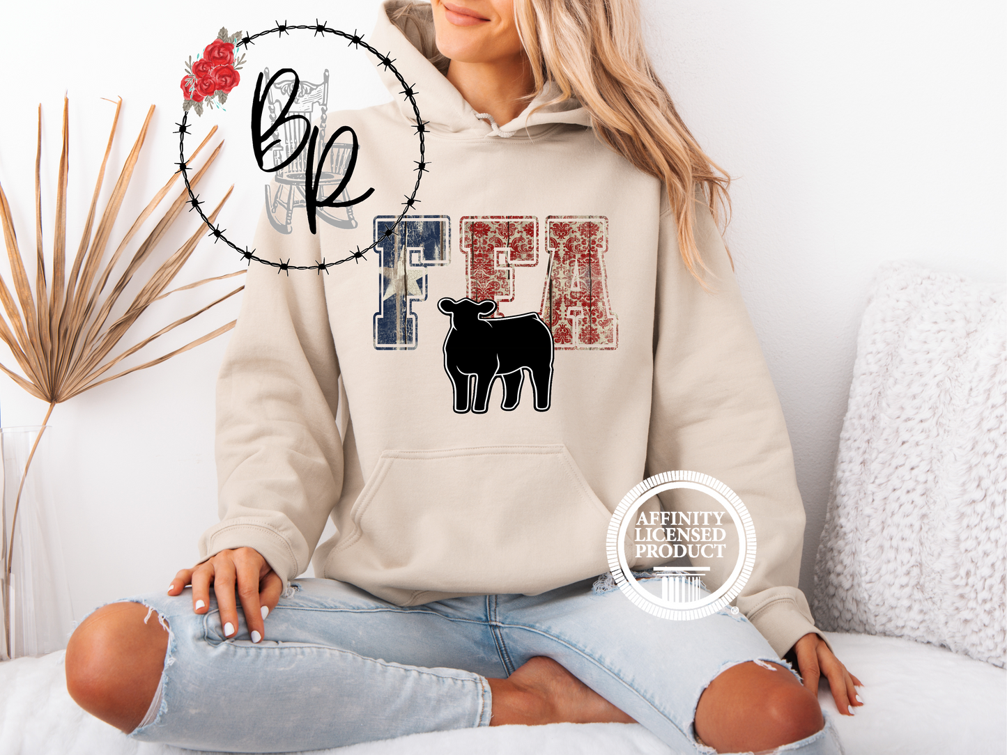FFA Texas Star with Heifer Stockshow Stock Show Hoodie