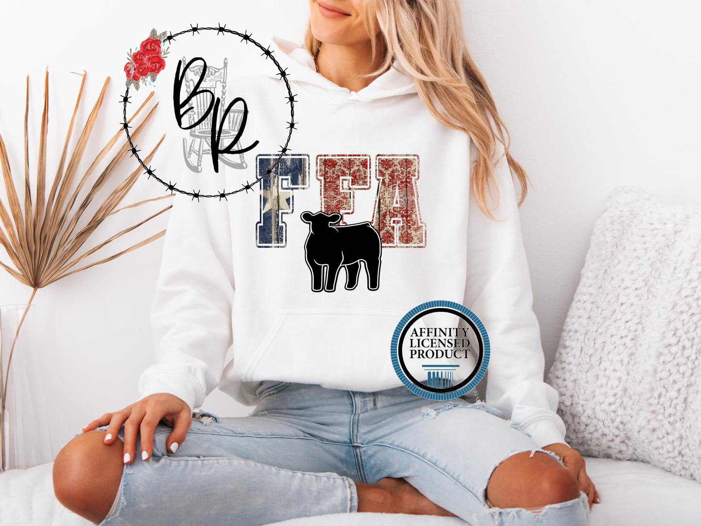 FFA Texas Star with Heifer Stockshow Stock Show Hoodie