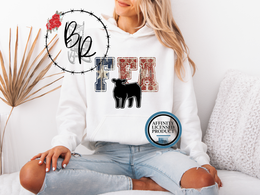 FFA Texas Star with Heifer Stockshow Stock Show Hoodie