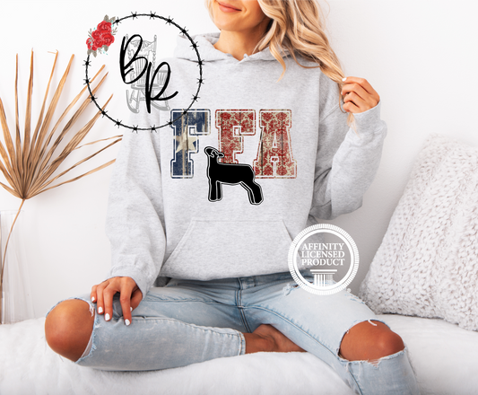 FFA Texas Star with Lamb Stockshow Stock Show Hoodie