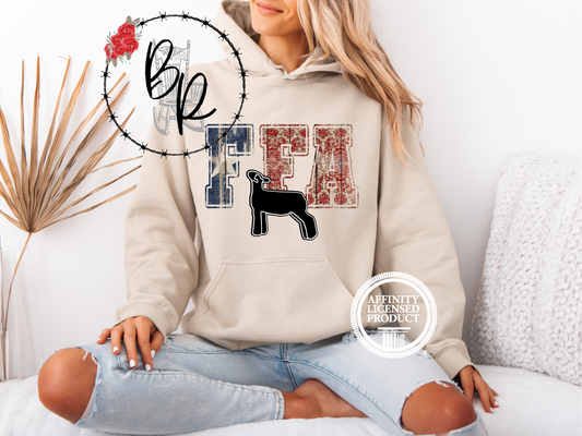FFA Texas Star with Lamb Stockshow Stock Show Hoodie