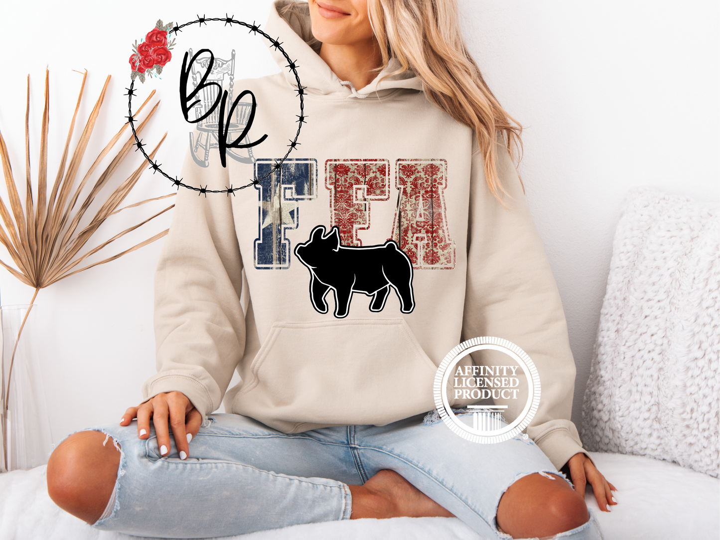 FFA Texas Star with Pig Stockshow Stock Show Hoodie