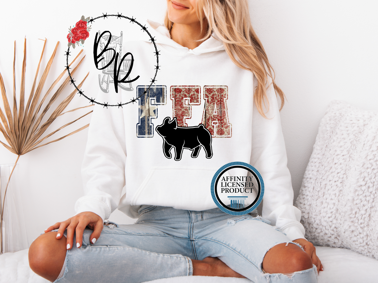 FFA Texas Star with Pig Stockshow Stock Show Hoodie