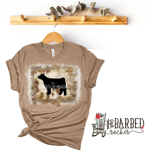 Bleached Cowhide Cheetah Lamb Stockshow T-Shirt