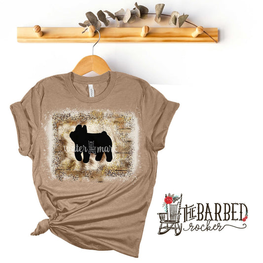 Bleached Cowhide Cheetah Pig Stockshow T-Shirt