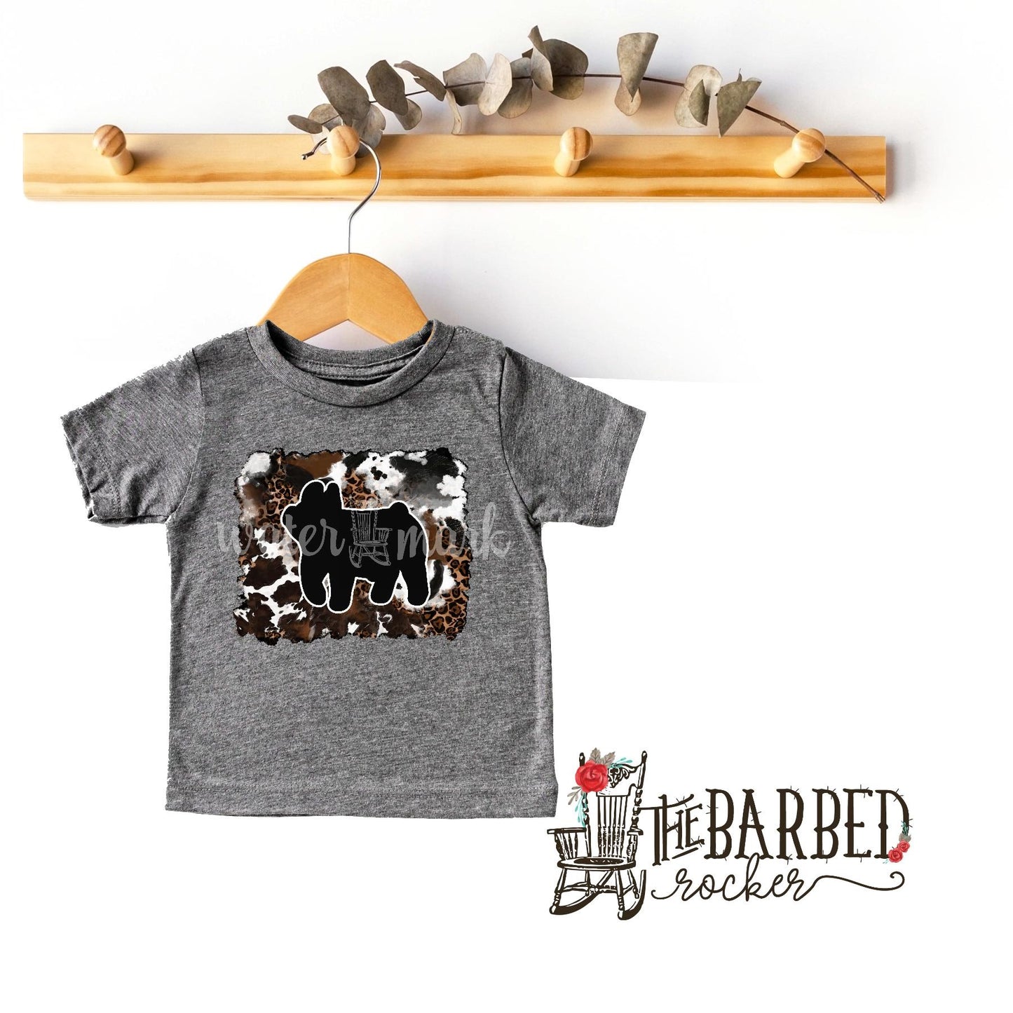 Toddler Cowhide Background Stockshow T-Shirt Show Girl