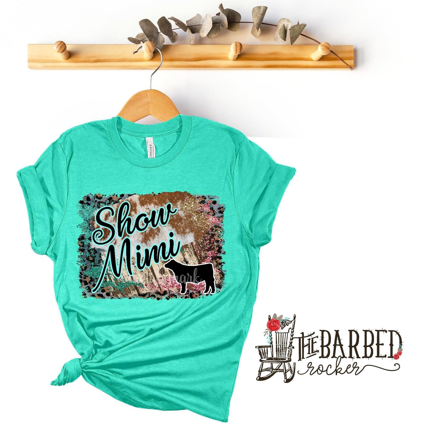 Turquoise and Pink "Show Mimi" "Show Nana" Stockshow T-Shirt